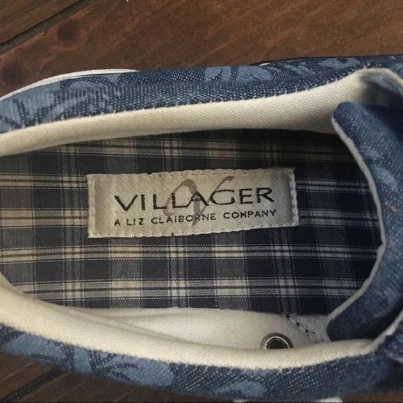 Villager 7 1/2 Blue Tropical Print Sneakers - Picture 3 of 6